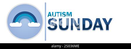 Autismo domenica. Adatto per biglietti d'auguri, poster e striscioni. Illustrazione vettoriale. Illustrazione Vettoriale