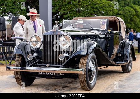 Rolls Royce Phantom II presentato al Concours of Elegance 2023, Hampton Court Palace Foto Stock