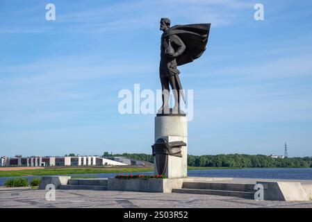 VELIKY NOVGOROD, RUSSIA - 15 LUGLIO 2023: Monumento al principe Alexander Nevsky. Veliky Novgorod Foto Stock