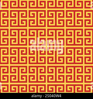 Tradizionale modello senza cuciture cinese, illustrazione vettoriale Illustrazione Vettoriale