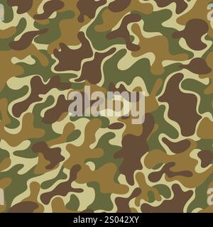 motivo mimetico vettoriale, motivo senza cuciture, design camo, camuffamento cacciatore di anatre Illustrazione Vettoriale