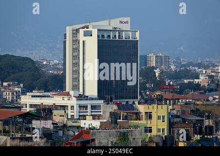 Kathmandu, l'immensa capitale del Nepal. Foto Stock