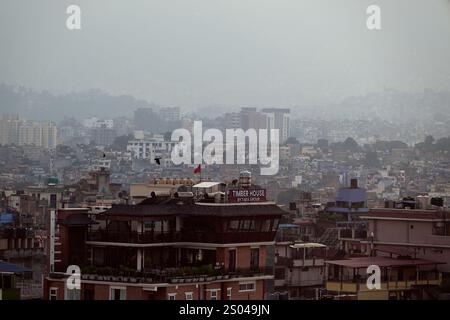 Kathmandu, l'immensa capitale del Nepal. Foto Stock