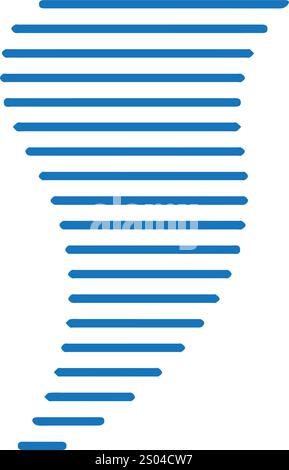 illustrazione del vento vettoriale, del meteo e delle onde Illustrazione Vettoriale