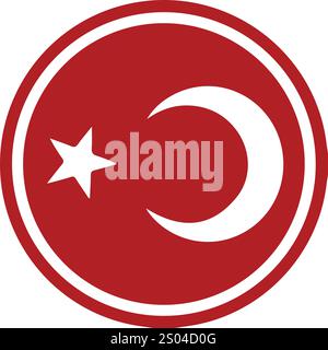 Disegno del flag vettoriale Türkiye Illustrazione Vettoriale