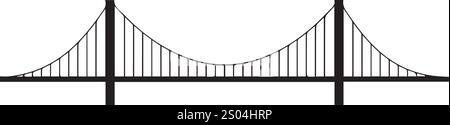 design dell'illustrazione trasversale a ponte colorato vettoriale Illustrazione Vettoriale