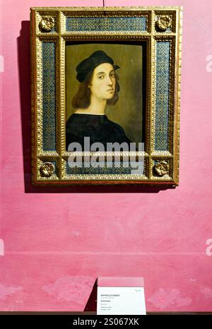 Firenze Toscana Italia. Galleria degli Uffizi. Raffaello Sanzio. Autoritratto Foto Stock