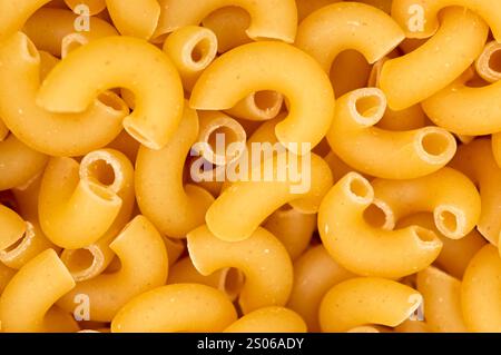 Primo piano di maccheroni crudi Foto Stock