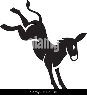 disegni vettoriali di sagome d'asino colorati Illustrazione Vettoriale