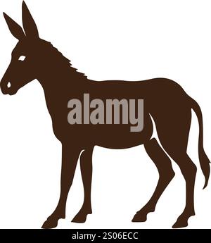 disegni vettoriali di sagome d'asino colorati Illustrazione Vettoriale