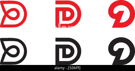 disegni di lettere, font e logo alfabetici colorati vettoriali Illustrazione Vettoriale