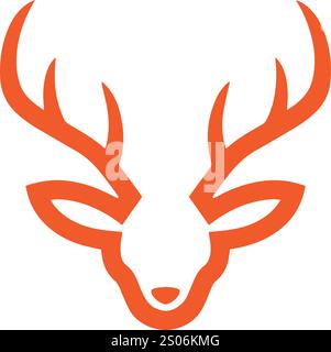 disegni vettoriali di sagome di cervi colorati Illustrazione Vettoriale