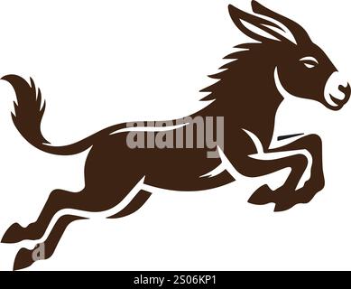 disegni vettoriali di sagome d'asino colorati Illustrazione Vettoriale