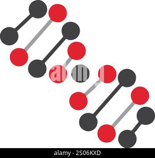 disegni del dna con set colorato vettoriale Illustrazione Vettoriale