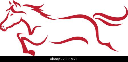 disegni vettoriali di sagome dei cavalli colorati Illustrazione Vettoriale