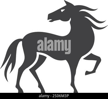 disegni vettoriali di sagome dei cavalli colorati Illustrazione Vettoriale