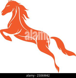 disegni vettoriali di sagome dei cavalli colorati Illustrazione Vettoriale
