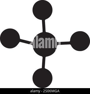 disegni molecolari con set di colori vettoriali Illustrazione Vettoriale