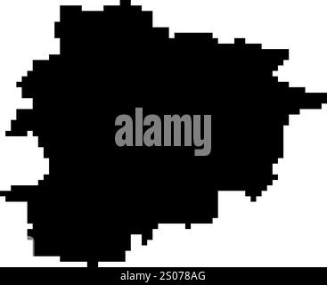 Icone pixellate della mappa del mondo in stile a 8 bit, con oltre 190 paesi. Perfetto per l'arte digitale, i progetti didattici e i progetti a tema. Illustrazione Vettoriale