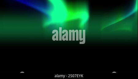 Immagine dell'aurora boreale nel paesaggio invernale di natale Foto Stock