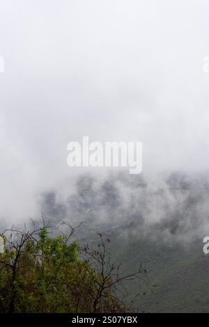 Nebbia sulle montagne di Setif, Algeria. Foto Stock