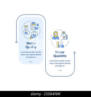 Vettore infografico rettangolo di concentrazione e qualità dell'acqua Illustrazione Vettoriale