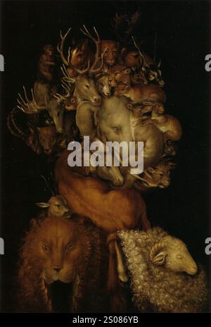 Terra, possibilmente 1566, collezione privata, Austria Giuseppe Arcimboldo - Foto Stock