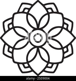 mandala vettoriale colorato, motivi, disegni a spirale Illustrazione Vettoriale