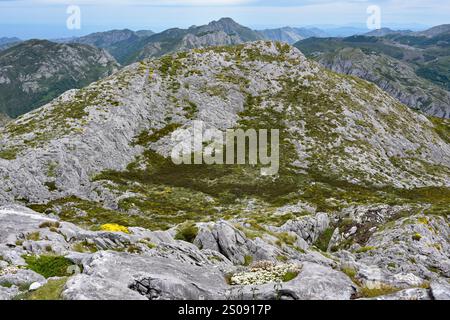 Trekking fino a pena Main nel Parco Nazionale Picos de Europa, Spagna Foto Stock