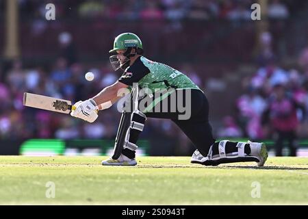 Sydney, Australia. 26 dicembre 2024. Ben Duckett di Melbourne Stars batte durante la partita di Big Bash League tra Sydney Sixers e Melbourne Stars al Sydney Cricket Ground. I Sydney Sixers vincono il loro match di Big Bash League contro i Melbourne Stars al Sydney Cricket Ground per 8 wickets (11 palline rimanenti). Stelle di Melbourne: 194/9 (20 over), Sydney Sixers 198/2 (18,1 over). Credito: SOPA Images Limited/Alamy Live News Foto Stock