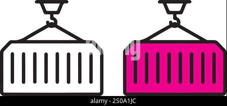 progettazione di disegni per contenitori vettoriali Illustrazione Vettoriale