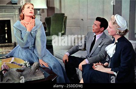 HIGH SOCIETY 1956 MGM film musical con From Left: Grace Kelly nel ruolo di Tracy Lord, Frank Sinatra nel ruolo di Mike Connor e Celeste Holm nel ruolo di Liz Imbrie Foto Stock