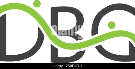 design del logo con lettere di testo dbg Illustrazione Vettoriale