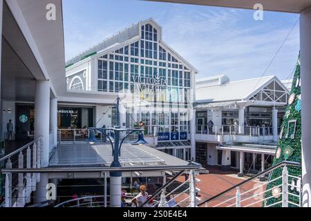 Ingresso al Victoria Wharf Shopping Centre presso il V&A Waterfront a città del Capo, Sud Africa il 5 dicembre 2024 Foto Stock