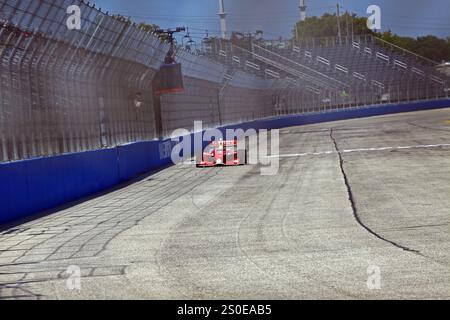 Milwaukee Wisconsin, USA - 15 agosto 2014: Sessione di allenamento Indy Lights Series venerdì. 5 Gabby Chaves - Colombia, Belardi Auto Racing Foto Stock