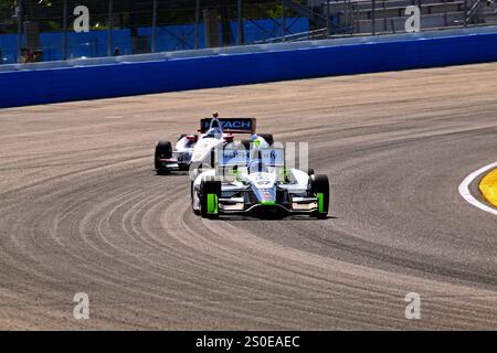 Milwaukee Wisconsin, Stati Uniti d'America - 17 agosto 2014: Verizon Indycar Series Indyfest ABC 250, 67 Josef Newgarden Hendersonville, Tenn Alimentazione diretta/ Foto Stock