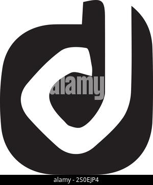 disegni del logo vettoriale composti da lettere Illustrazione Vettoriale