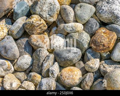 Primo piano di rocce colorate che riempiono la cornice Foto Stock