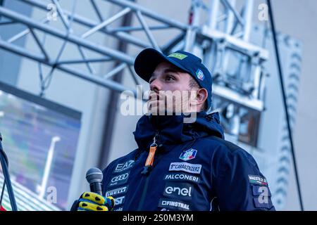 Bormio, Italia. 28 dicembre 2024. Team Italia durante AUDI FIS Ski World Cup - Downhill - uomini, gara di sci alpino a Bormio, Italia, dicembre 28 2024 crediti: Agenzia fotografica indipendente/Alamy Live News Foto Stock