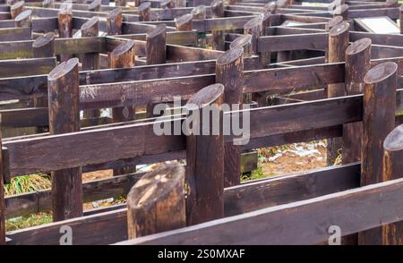 Concept shot della recinzione di legno Foto Stock