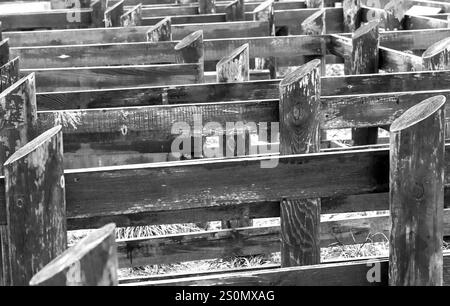 Concept shot della recinzione di legno Foto Stock