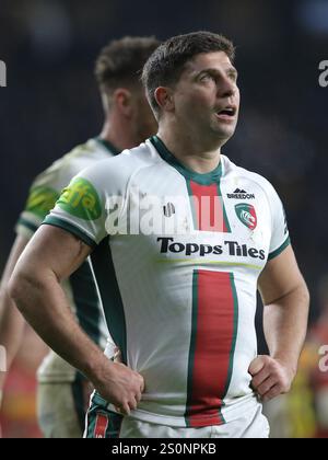Twickenham, Londra, Regno Unito. 28 dicembre 2024. Twickenham, Londra, Inghilterra, dicembre 28 2024: Ben Youngs (21 Leicester Tigers) durante la partita di rugby della Gallagher Premiership tra Harlequins Men e Leicester Tigers Men all'Allianz Stadium di Twickenham, Londra, Inghilterra. (Jay Patel/SPP) credito: SPP Sport Press Photo. /Alamy Live News Foto Stock