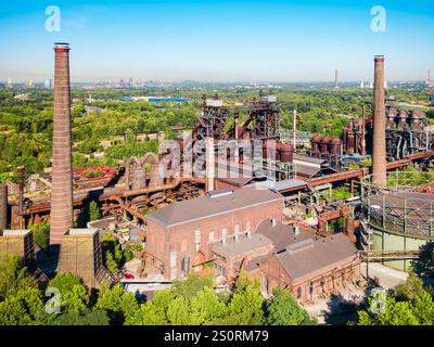 Landschaftspark è un industriale parco pubblico si trova a Duisburg in Germania Foto Stock