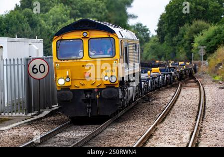 Locomotiva diesel GB Railfreight classe 66 Westerfield Suffolk Foto Stock