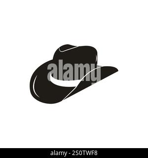 illustrazione vettoriale dell'icona del cappello da cowboy Illustrazione Vettoriale