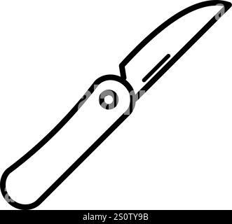 Coltello tascabile - icona vettoriale Illustrazione Vettoriale