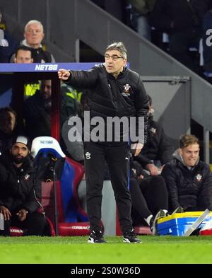 Il manager del Southampton Ivan Juric durante la partita di Premier League al Selhurst Park di Londra. Data foto: Domenica 29 dicembre 2024. Foto Stock