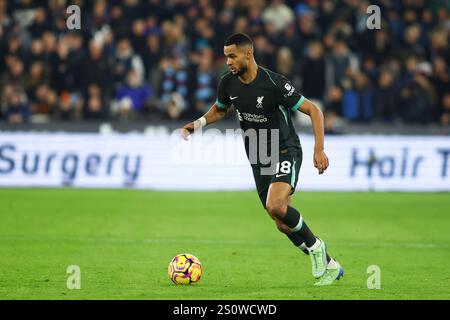 Londra, Regno Unito. 29 dicembre 2024. Londra, Inghilterra, 29 dicembre 2024: Cody Gakpo (18 Liverpool) durante la partita di Premier League tra West Ham United e Liverpool al London Stadium di Londra, Inghilterra (Alexander Canillas/SPP) credito: SPP Sport Press Photo. /Alamy Live News Foto Stock