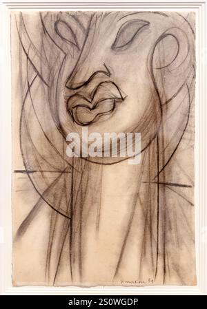 Testa (il Buddha), 1939, carbone e incisione su carta tessuta con filigrana Arches, Henri Matisse (1869-1954) Foto Stock