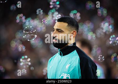 LONDRA, Regno Unito - 29 dicembre 2024: Mohamed Salah del Liverpool durante la partita di Premier League tra il West Ham United FC e il Liverpool FC al London Stadium (credito: Craig Mercer/ Alamy Live News) Foto Stock